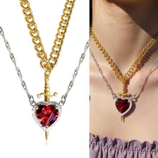 Oferta  35% de descuento pack COLLAR CORAZON Y ESPADA